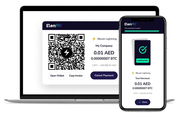 Devices with page of ElenPAY